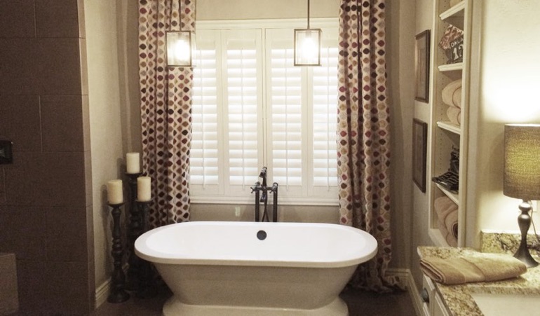 Polywood Shutters in Austin Bathroom